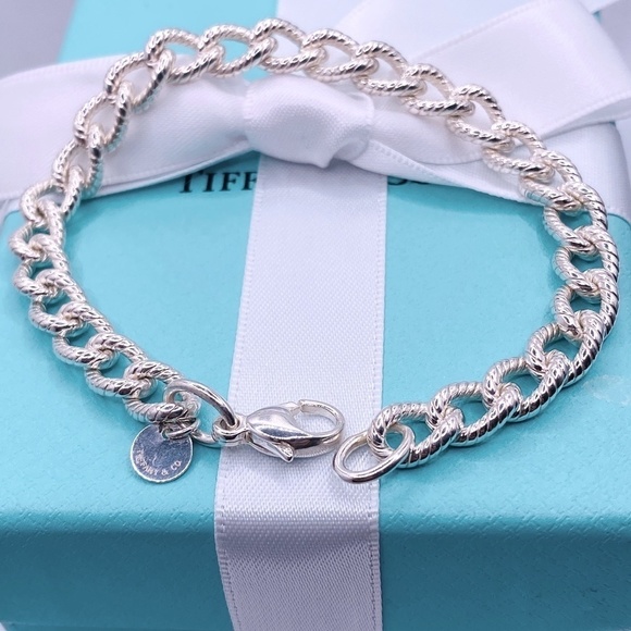 Tiffany & Co. Jewelry Tiffany Co 2 Gram Rare Textured Link Bracelet